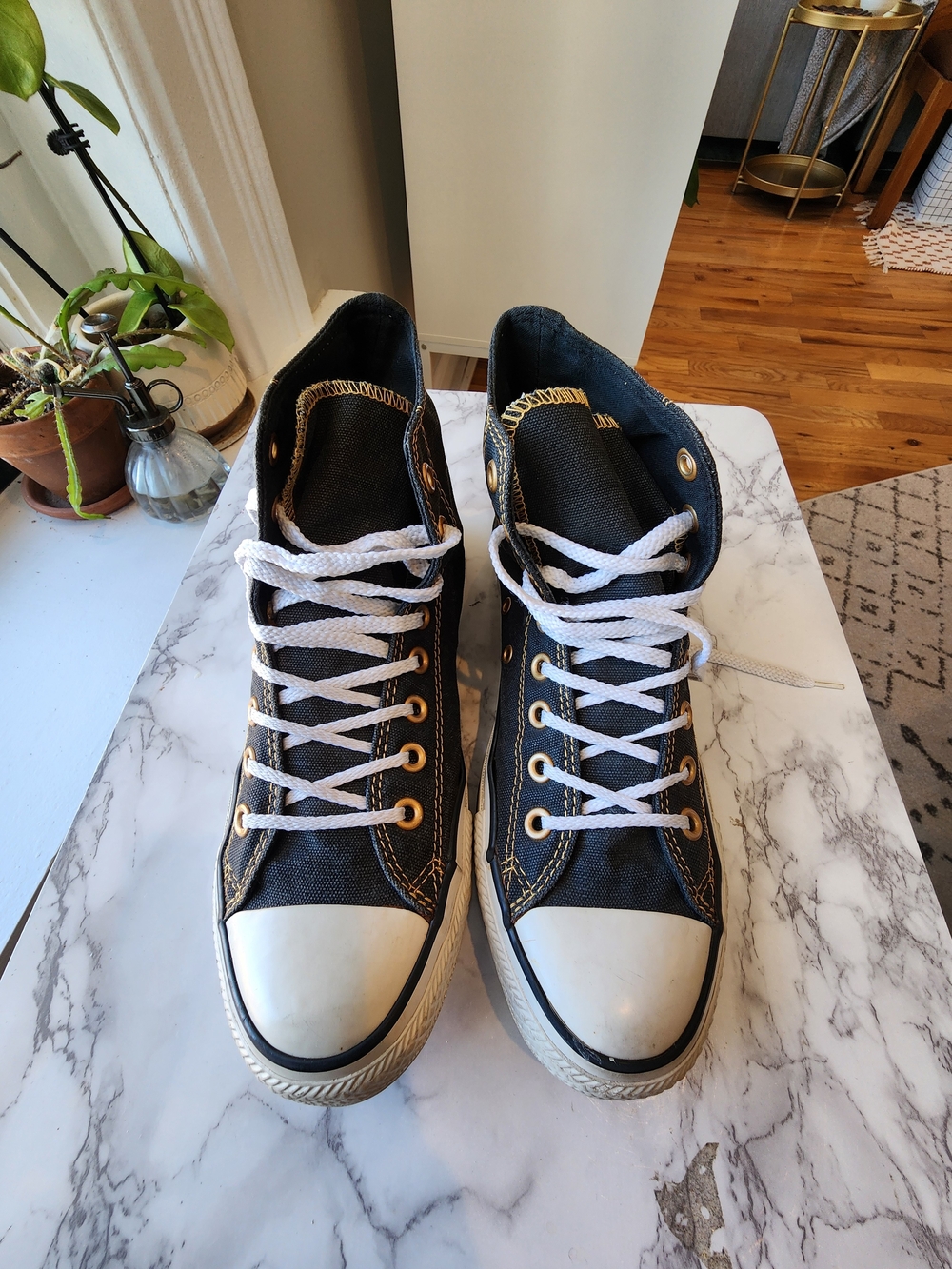 🇮🇳 Converse Mens SZ 7 Womens SZ 9 Black And Yellow - Picture 3 of 14